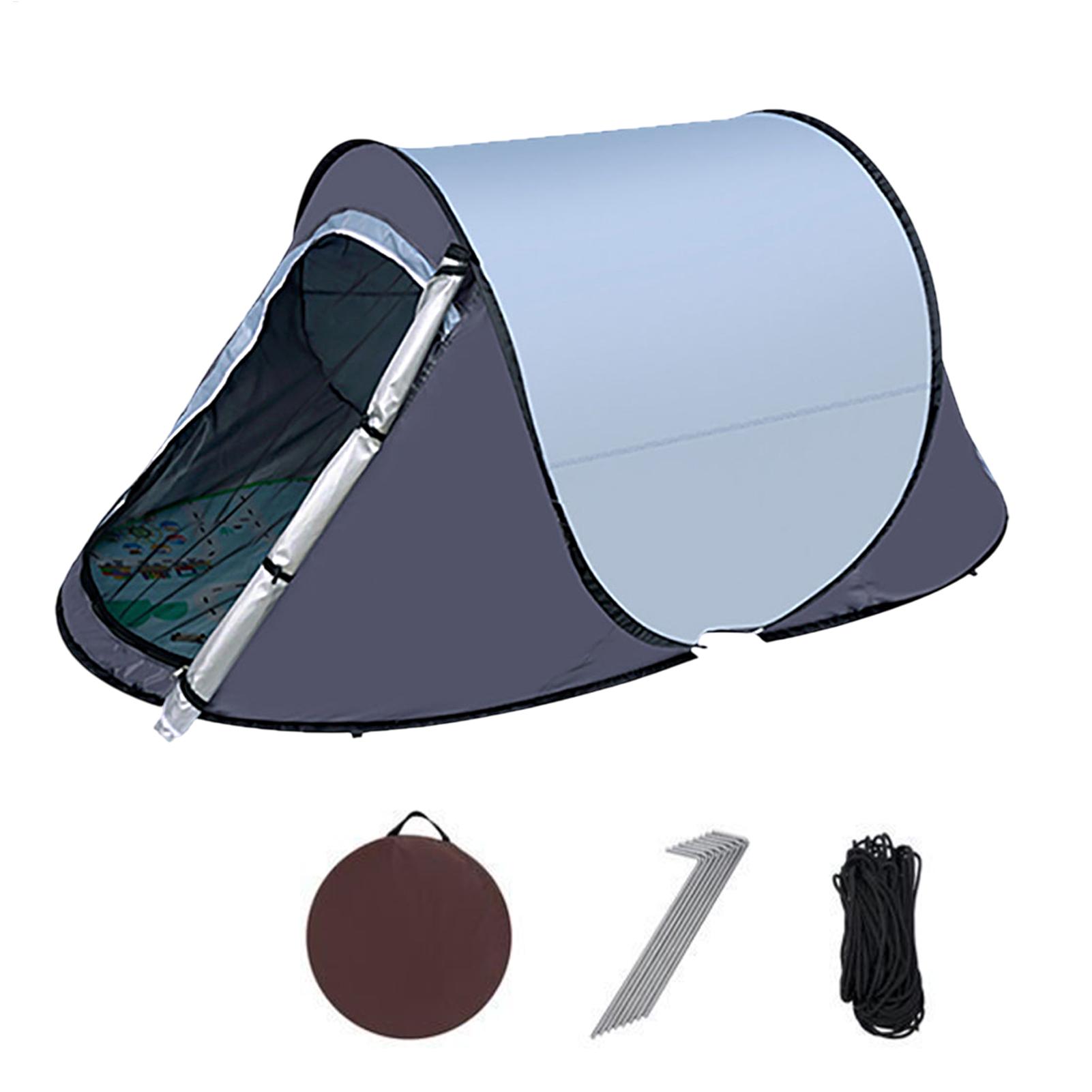 Emergency Mylar Tent - Automatisches, offenes Campingzelt mit Handwurf, 1–2
