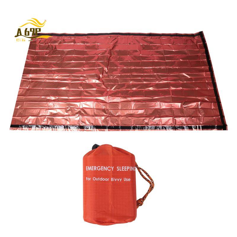 Bivy Bag Emergency - A69P-Notfall-Schlafsack für 2 Personen, Überlebens-Schlafsäcke, Thermo-Biwaksack,