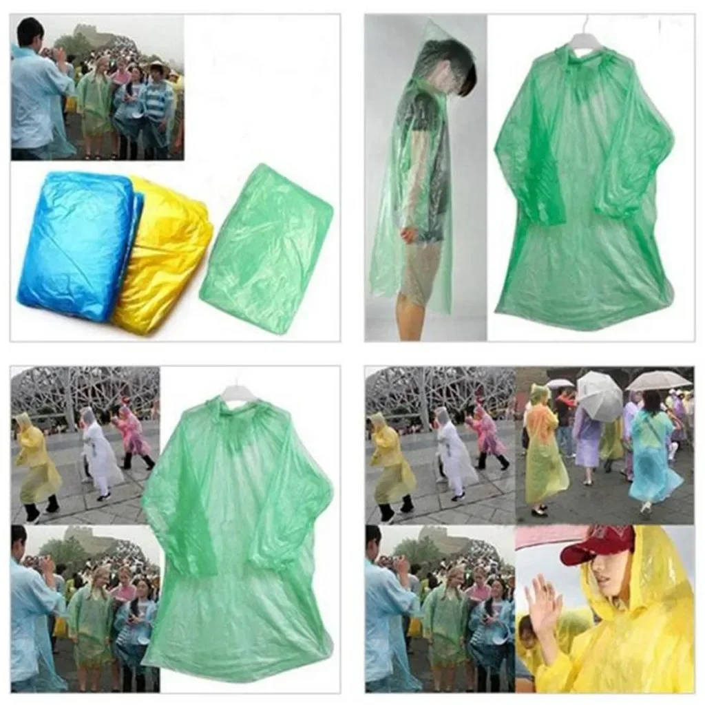 5/10PC Einweg Regenmantel Erwa – Emergency Poncho Rain Bewertung und Preis